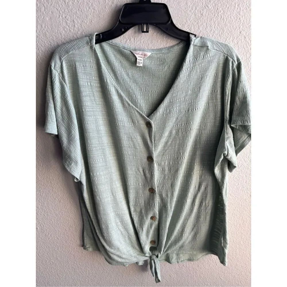 ❤️Weatherproof Vintage Tie Front Top
